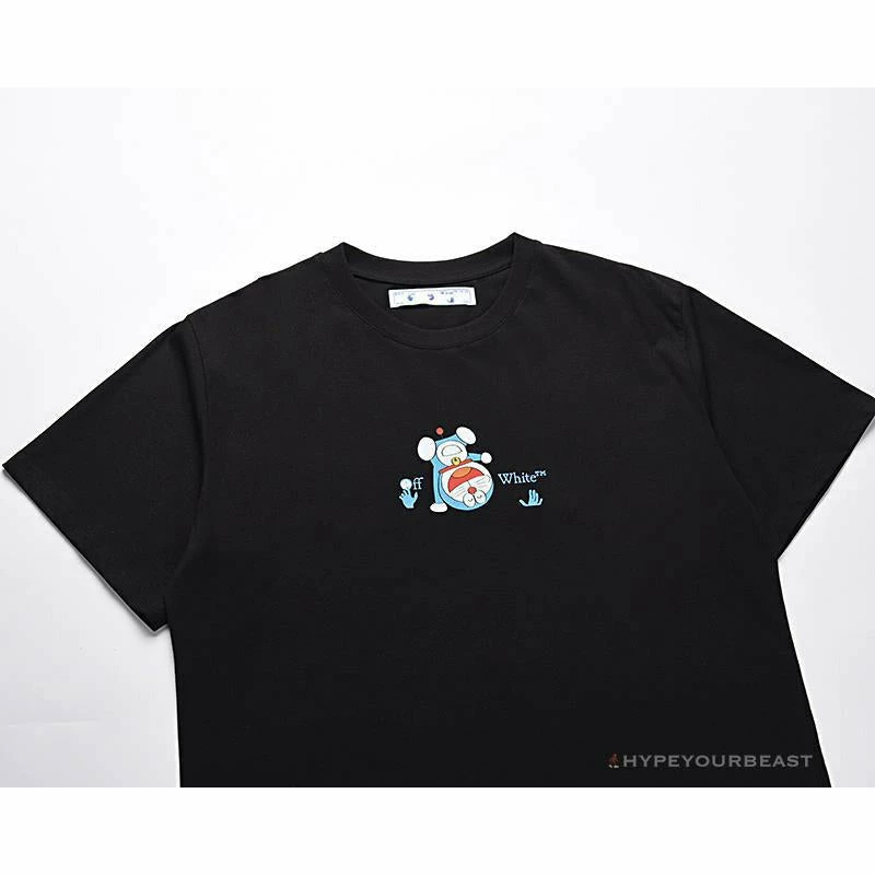 OFF-WHITE Spoof Doraemon Arrow Tee Shirt ‘BLACK’ T-Shirts