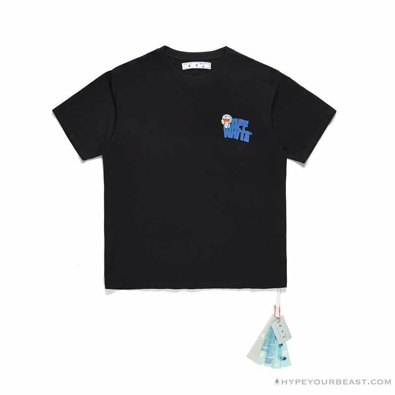 OFF-WHITE Doraemon Stereo Arrow Tee Shirt BLACK T-Shirts