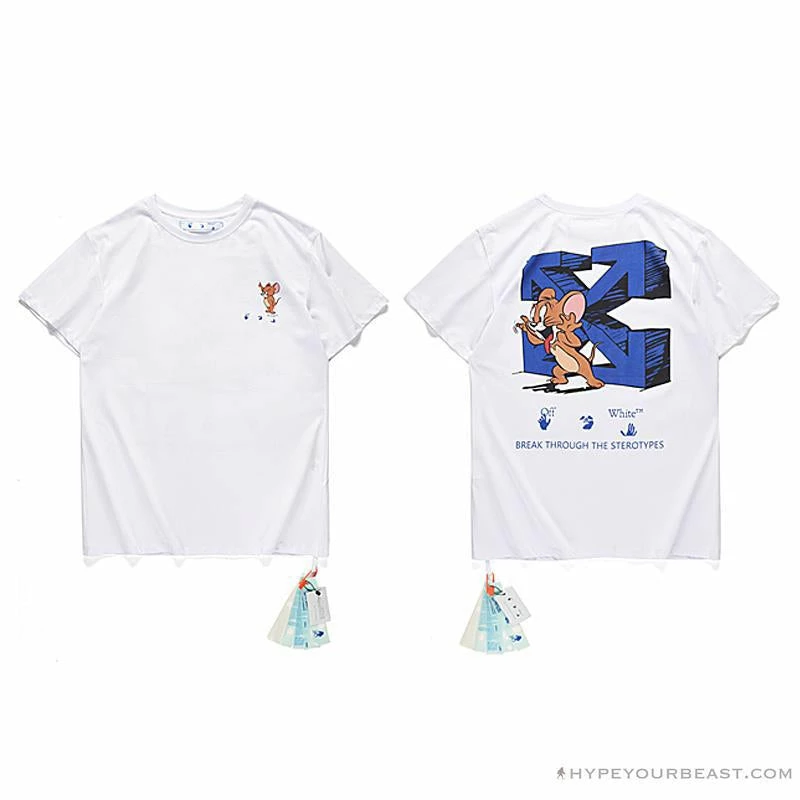 OFF-WHITE Classic Animated Tom And Jerry Arrow Tee Shirt ‘WHITE’ T-Shirts