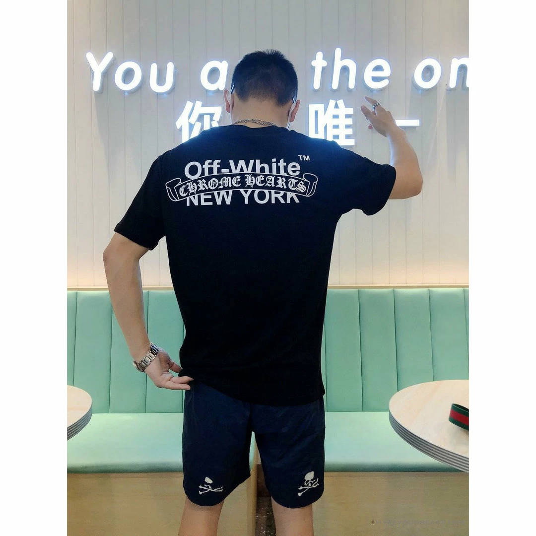 OFF-WHITE Chrome Hearts Tee Shirt ‘BLACK’ T-Shirts