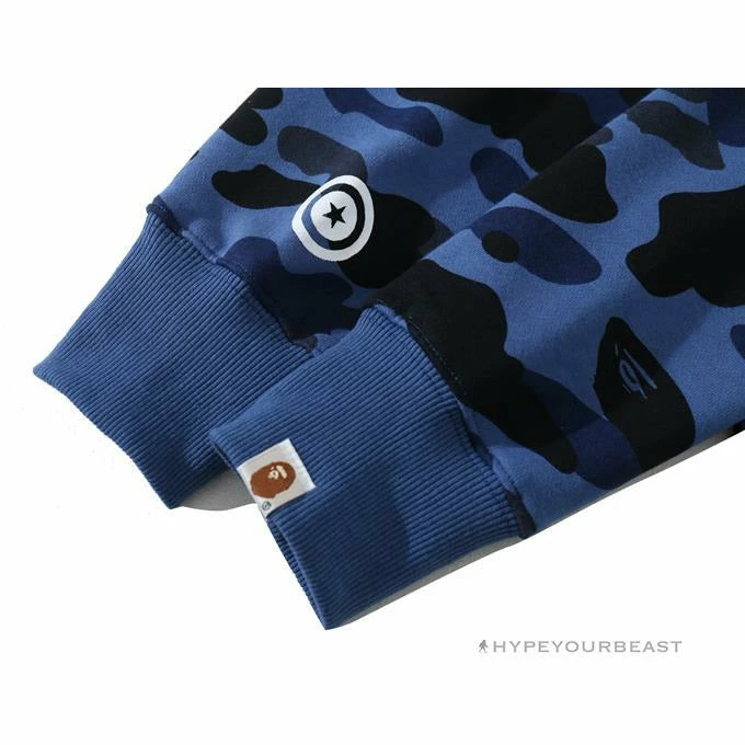 Clothes BAPE Camo Hoodie Shark Head ‘NAVY BLUE’