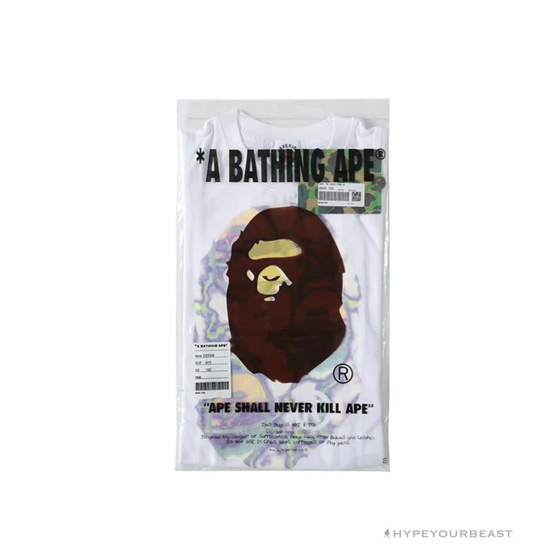 Clothes BAPE Great Ape Head Symphony Lightning Tee Shirt ‘WHITE’