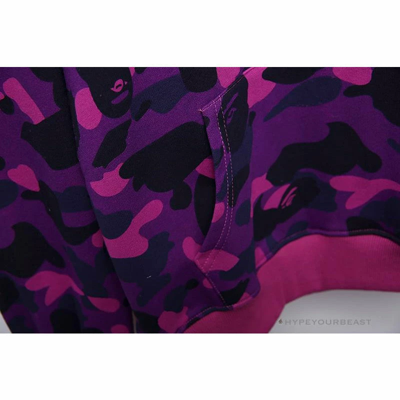 BAPE X Bathing Ape Head Camouflage Hoodie ‘PURPLE’