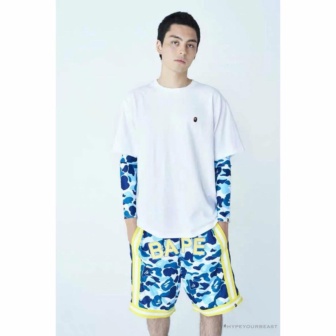 BAPE Classic Embroidered Logo Ape Head Tee Shirt ‘WHITE’ Clothes