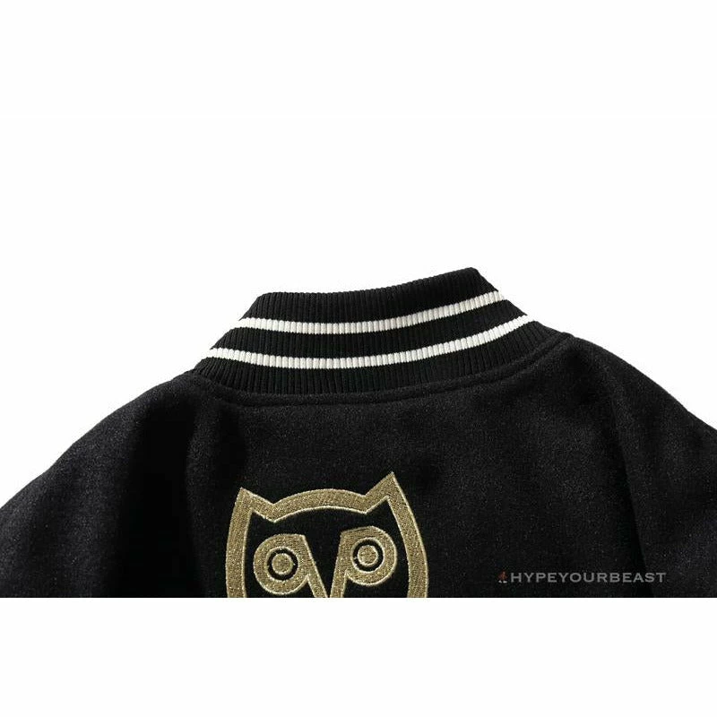 BAPE OVO Patchwork Baseball Owl Jacket Clothes