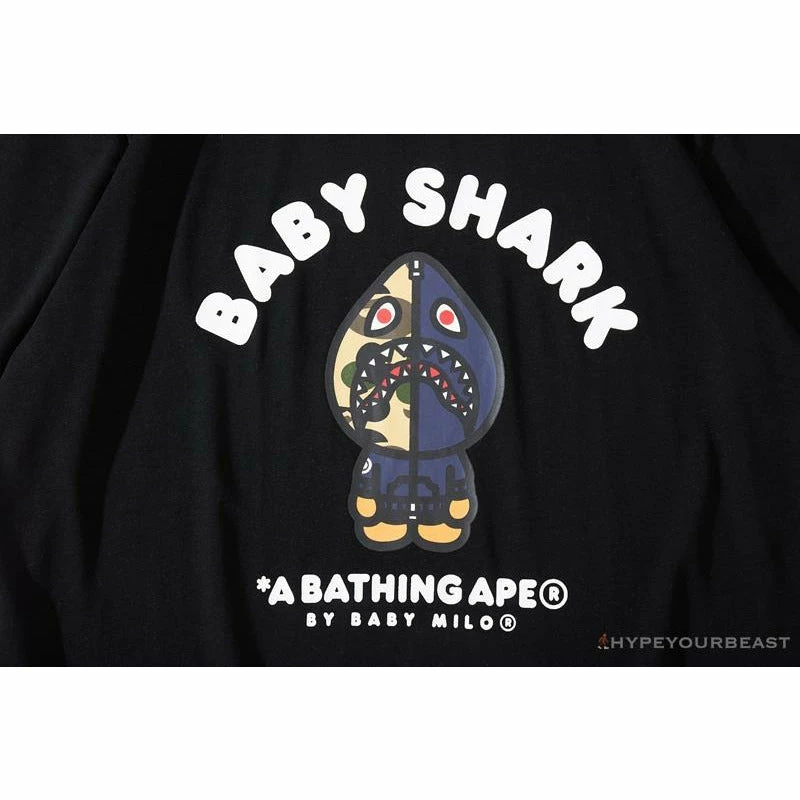 Clothes BAPE Baby Shark Red Shark Tee Shirt ‘BLACK’