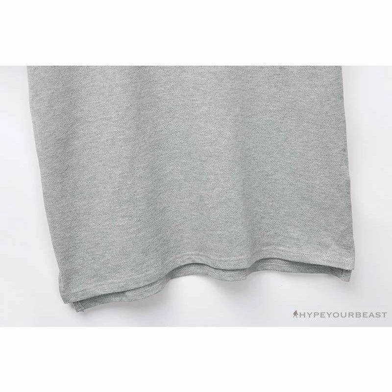 BAPE Classic Ape Head Print Versatile Polo Shirt ‘GREY’