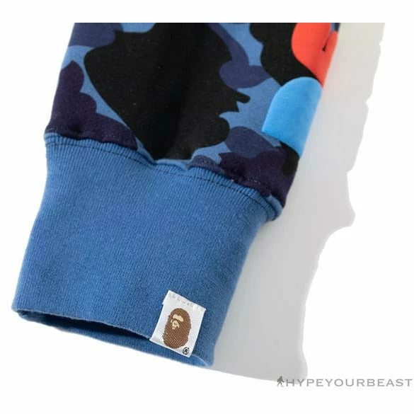 BAPE X Readymade Tiger Head Foam Camouflage Hoodie ‘BLUE’ Clothes