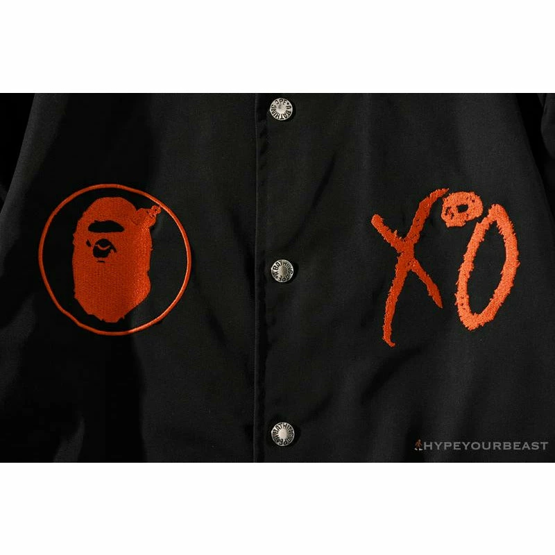 BAPE X XO Red Jacket Baseball Uniform Clothes