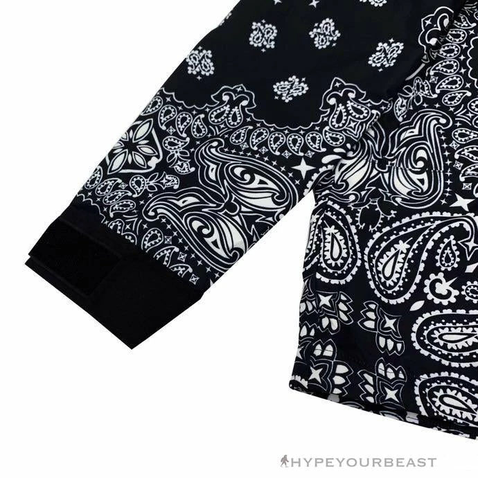 hypeyourbeast S*p*e x t*f bandana jacket black hoodies & jackets
