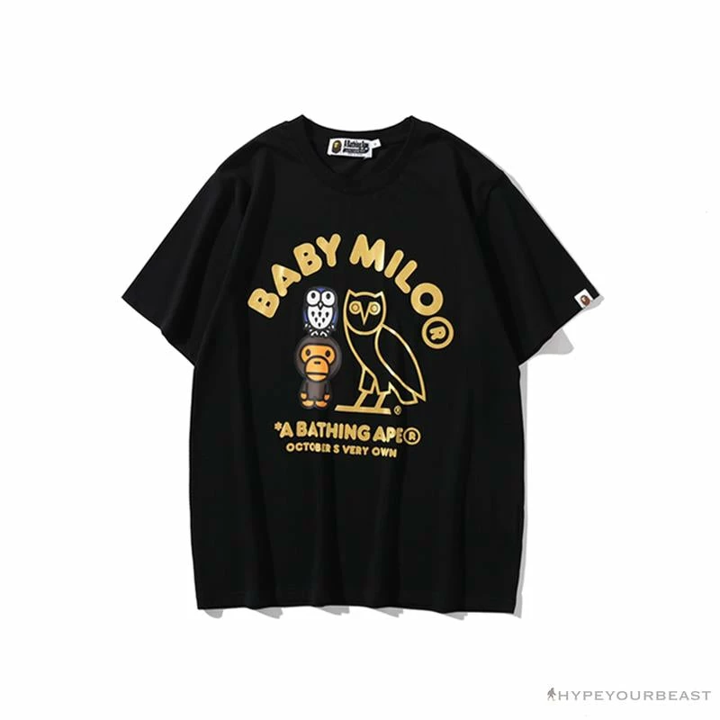 BAPE Baby Milo Owl Bronzing Tee Shirt ‘BLACK’