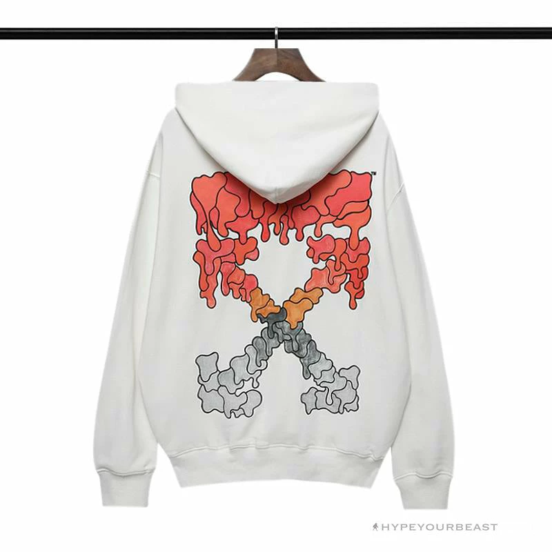 HypeYourBeast Off White Hoodie White RED Hoodies & Jackets