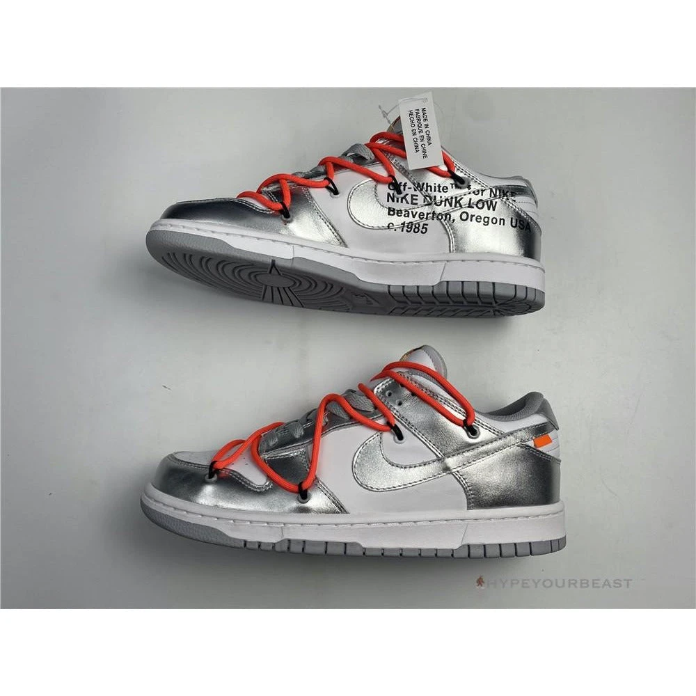 Nike Off-White X Dunk Low ‘Metallic Silver’