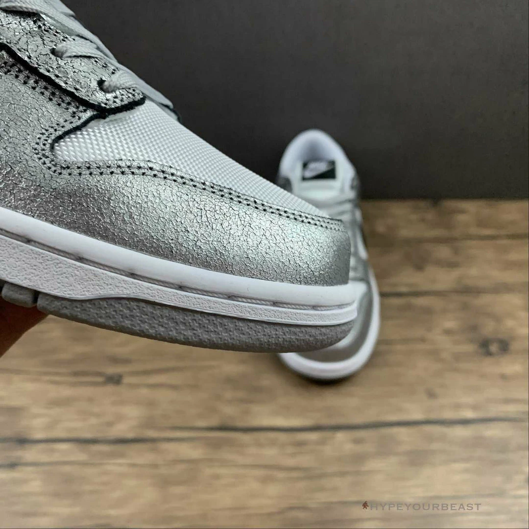 HypeYourBeast Nike Dunk Low Cracked Leather Silver