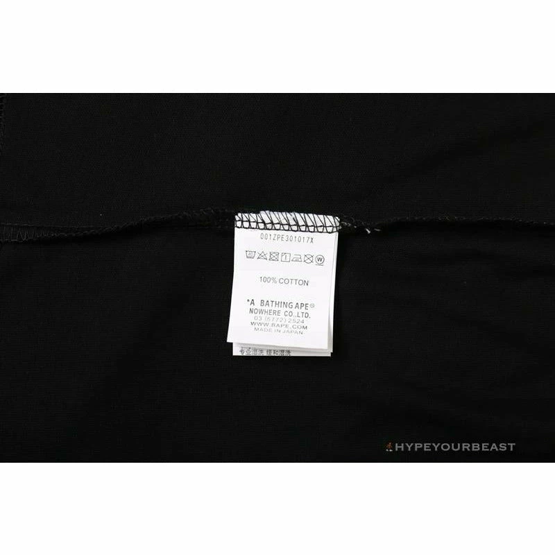 Clothes BAPE Camouflage Three-Color Question Mark Tee Shirt ‘BLACK’