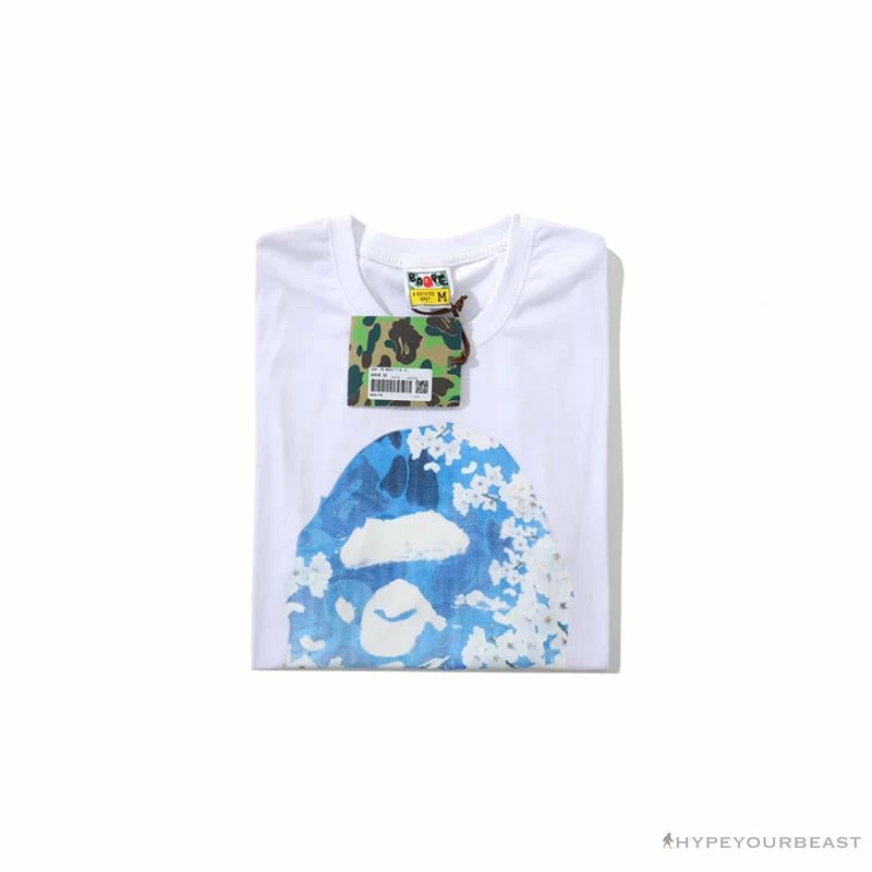BAPE Japan Limited Edition Mt. Fuji Sakura Tee Shirt ‘WHITE’ Clothes