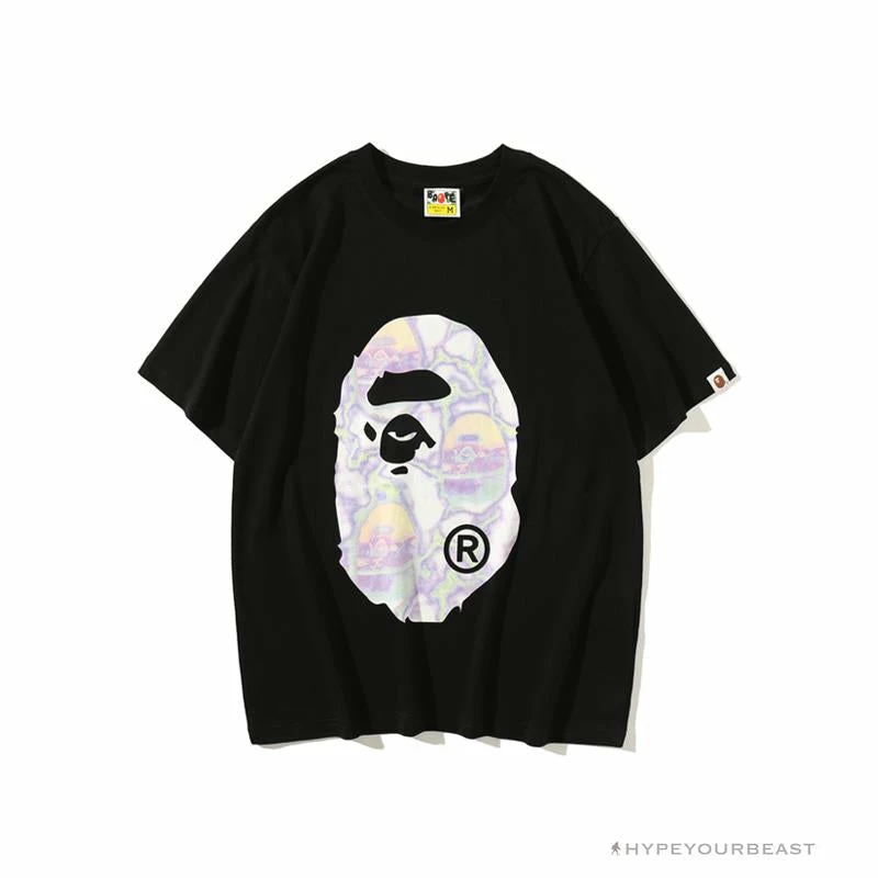Clothes BAPE Great Ape Head Symphony Lightning Tee Shirt ‘BLACK’