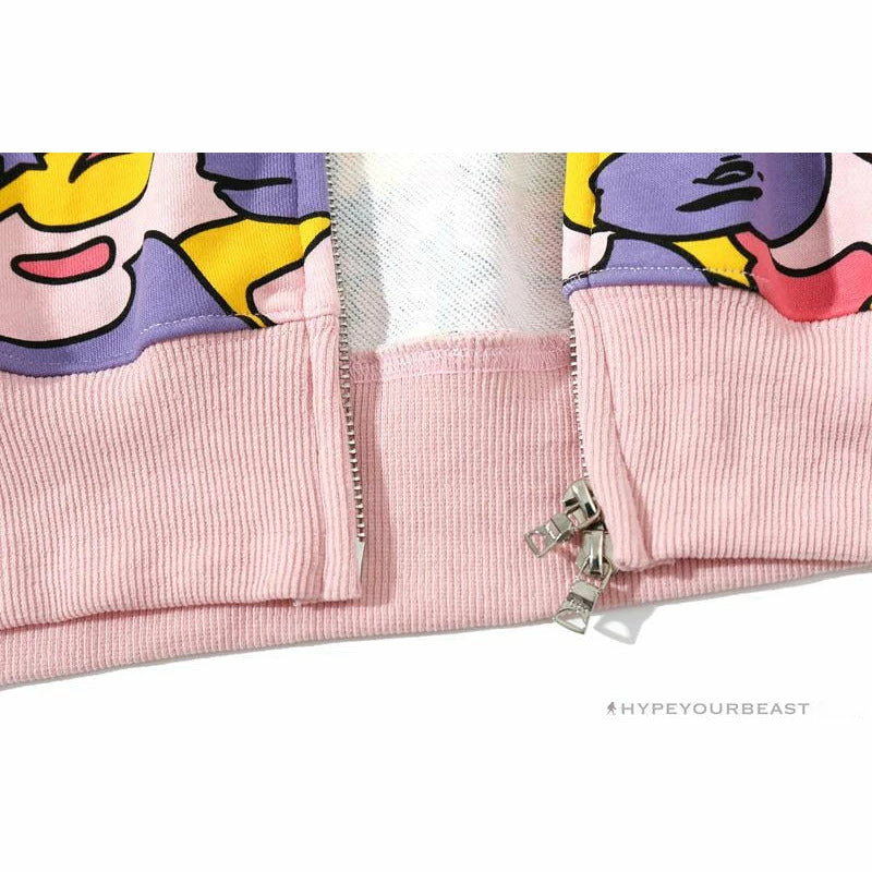 BAPE Shark Head STA Star Camouflage Hoodie ‘PINK’