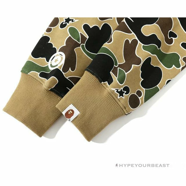 BAPE Shark Head STA Star Camouflage Hoodie ‘YELLOW’ Clothes