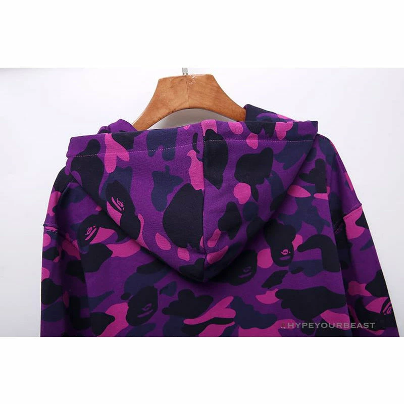 BAPE X Bathing Ape Head Camouflage Hoodie ‘PURPLE’