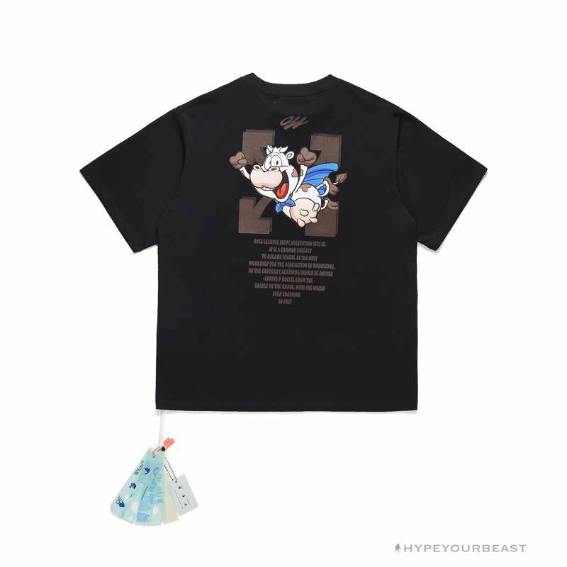 OFF-WHITE Arrow Flying Cow Tee Shirt ‘BLACK’ T-Shirts