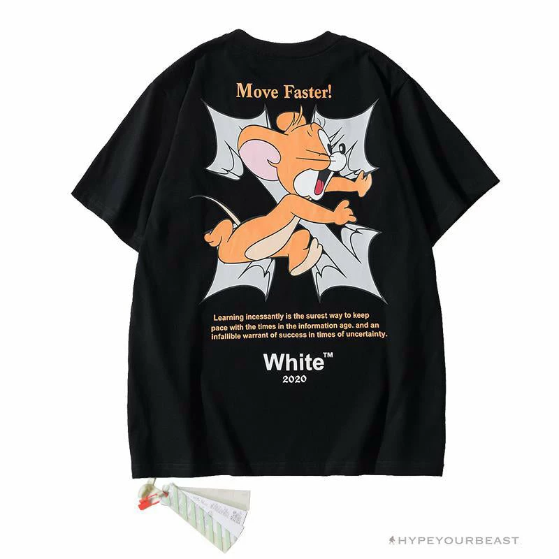 OFF-WHITE Jerry Move Faster Tee Shirt ‘BLACK’ T-Shirts