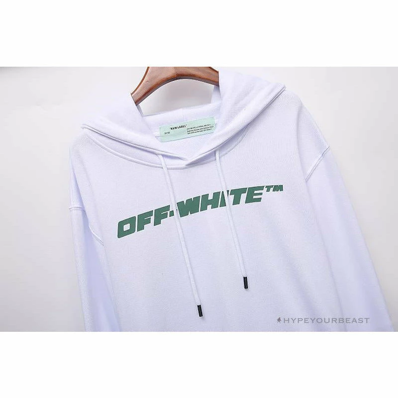 OFF-WHITE Hand-Painted Utility Pole Worker Hoodie ‘WHITE’