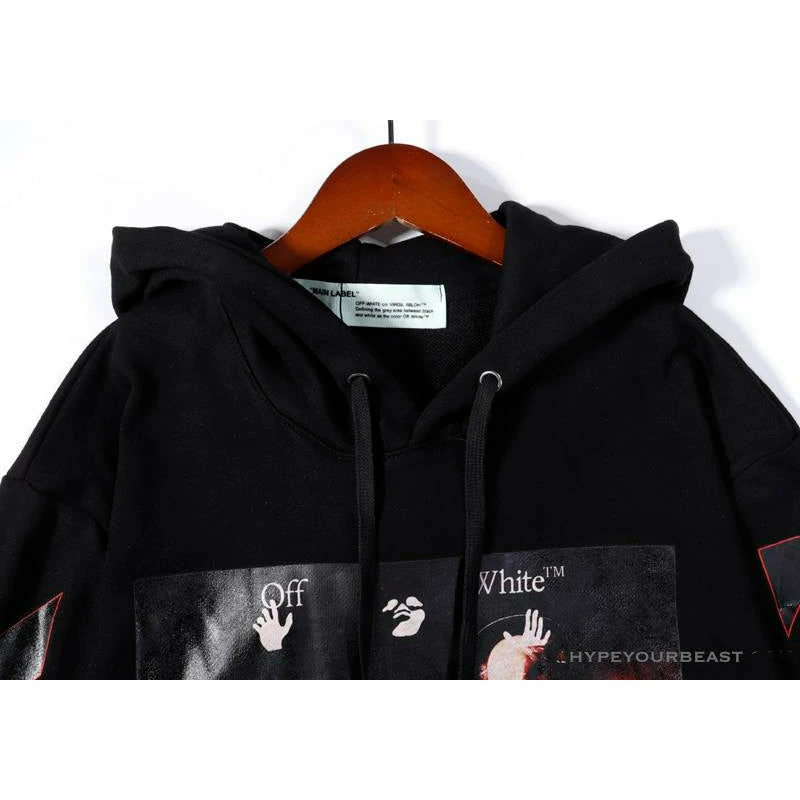 OFF-WHITE Skull And Writing Hoodie ‘BLACK’ Hoodies & Jackets