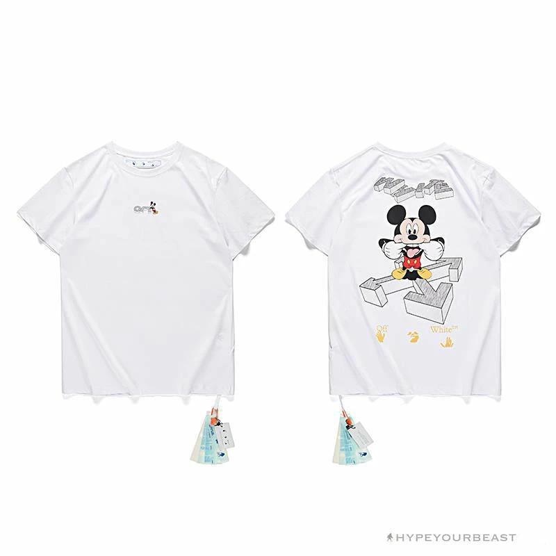 off-white mickey bluff F**e tee shirt ‘white’