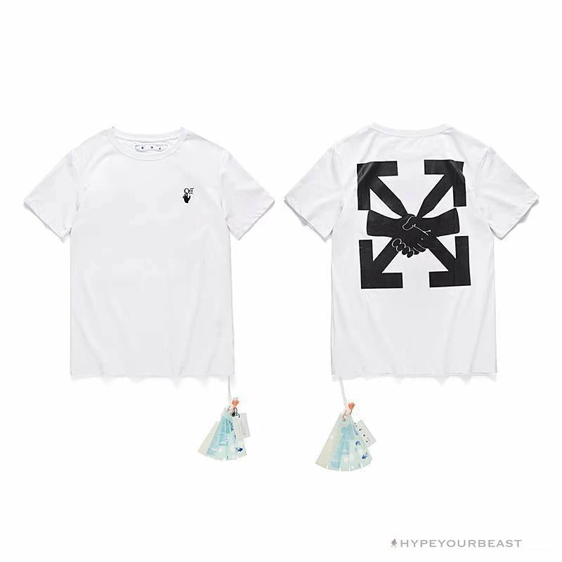 OFF-WHITE Hand Shake Tee Shirt ‘WHITE’ T-Shirts