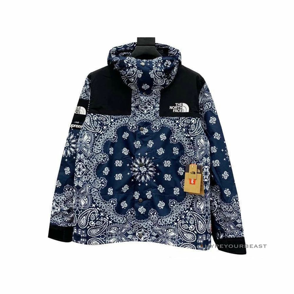 hypeyourbeast S*p*e x t*f bandana jacket blue hoodies & jackets