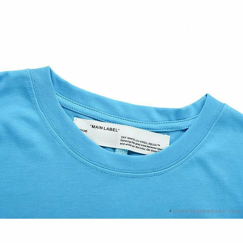 OFF-WHITE Explosive Strip Basic Arrow Tee Shirt ‘BLUE’ T-Shirts