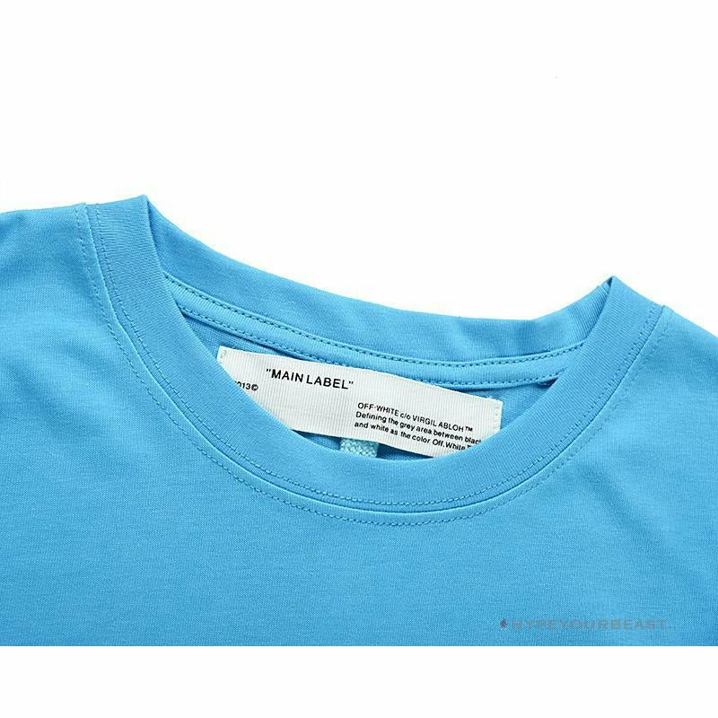 OFF-WHITE Explosive Strip Basic Arrow Tee Shirt ‘BLUE’ T-Shirts