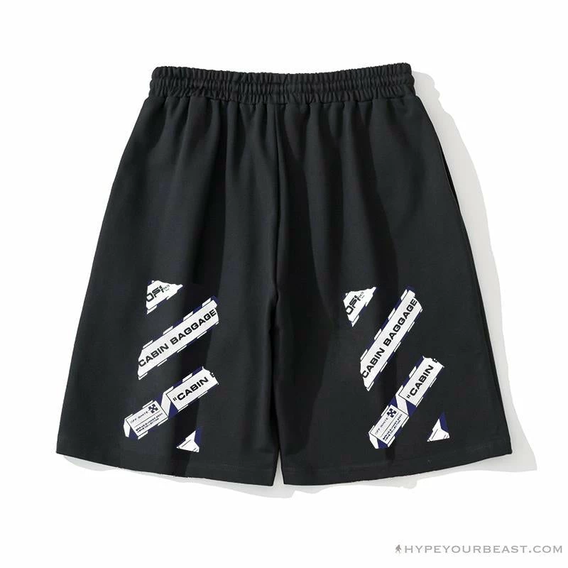 OFF-WHITE Cabin Cabbage Shorts ‘BLACK’ Pants