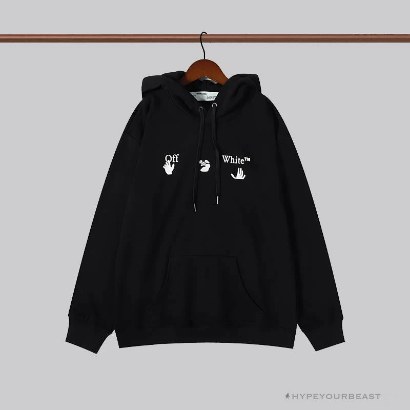 Hoodies & Jackets OFF-WHITE Green Arrow Hoodie ‘BLACK’