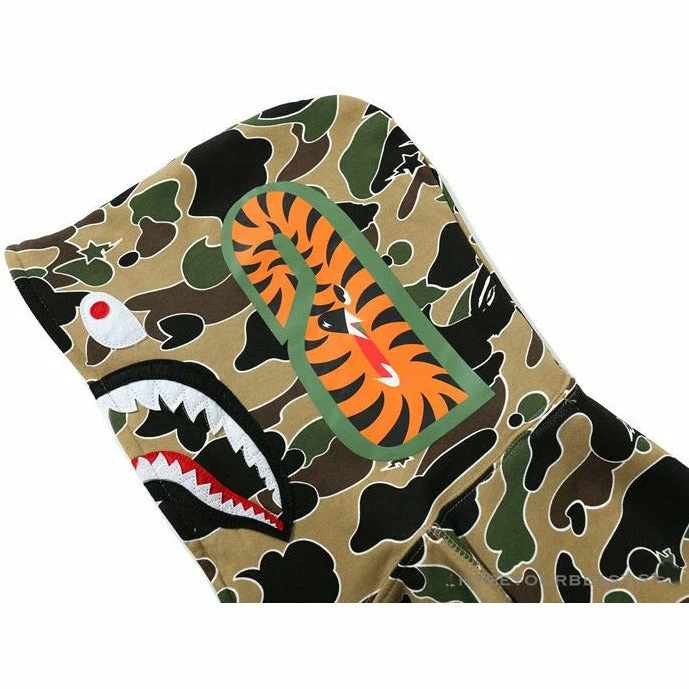 BAPE Shark Head STA Star Camouflage Hoodie ‘YELLOW’ Clothes
