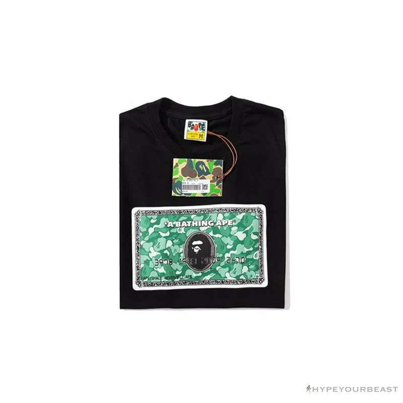 Clothes BAPE Spoof Dollar Bill Tee Shirt ‘BLACK’