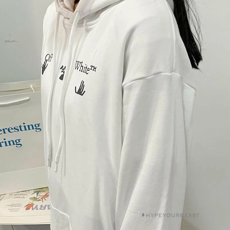 HypeYourBeast Off-White Green Hoodie – White Hoodies & Jackets