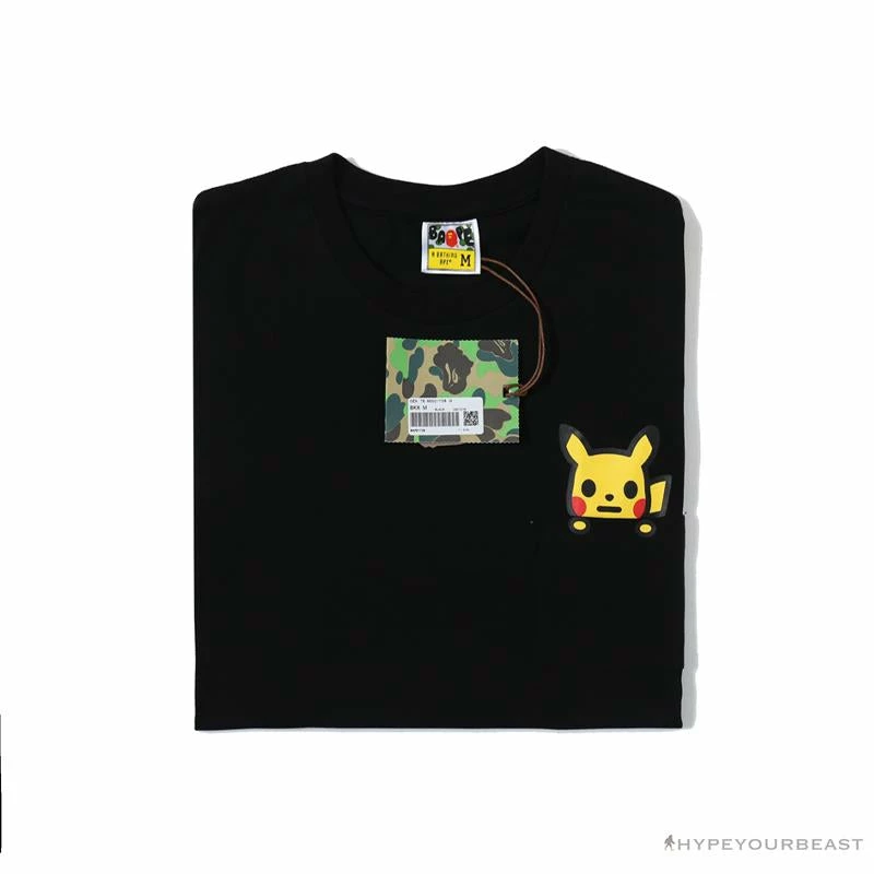 BAPE Baby Milo Pocket Pikachu Tee Shirt ‘BLACK’