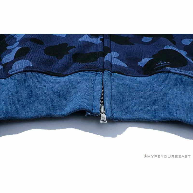 BAPE X PSG Paris Saint-Germain Camouflage Blue Hoodie Clothes