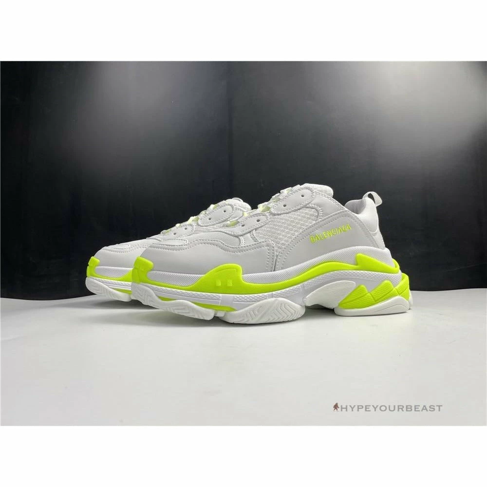 hypeyourbeast bcg triple s white neon yellow Ba*len*cia*ga triple s