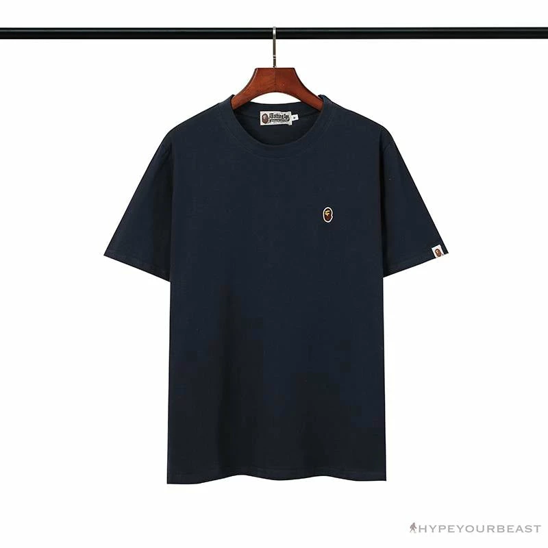 Clothes BAPE Classic Embroidered Logo Ape Head Tee Shirt ‘BLUE’