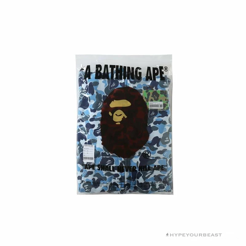 HypeYourBeast Bape Camo Hoodie Shark Head BLUE