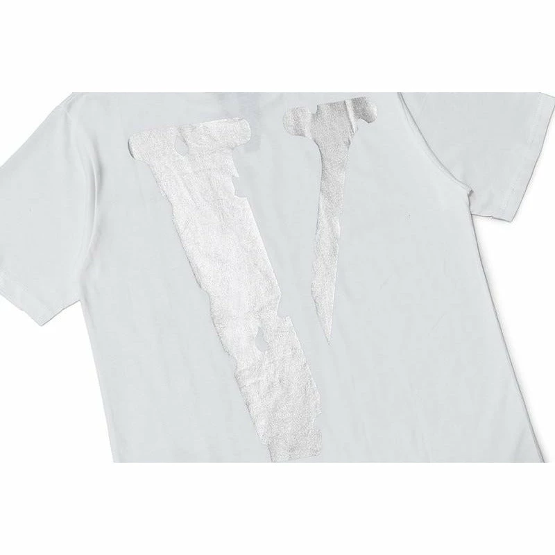 HypeYourBeast Vlone White And Silver Tee Shirt