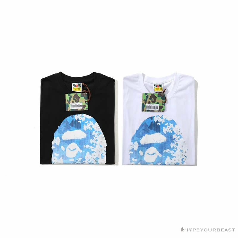 BAPE Japan Limited Edition Mt. Fuji Sakura Tee Shirt ‘WHITE’ Clothes
