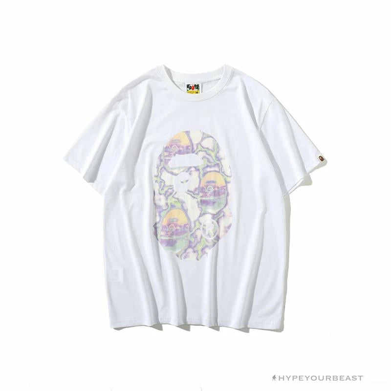 Clothes BAPE Great Ape Head Symphony Lightning Tee Shirt ‘WHITE’