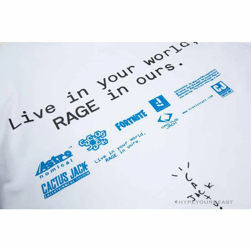 OFF-WHITE Travis Scott Fortnite Peripheral Rap Tee Shirt ‘WHITE’