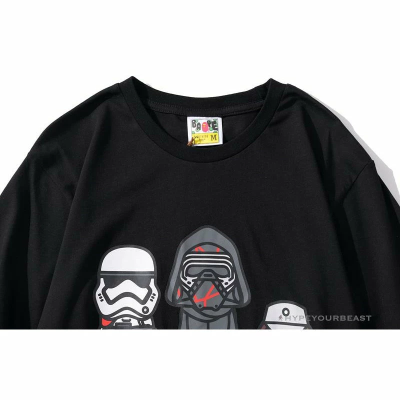 BAPE X Star Wars Collaboration Black Warrior Tee Shirt ‘BLACK’