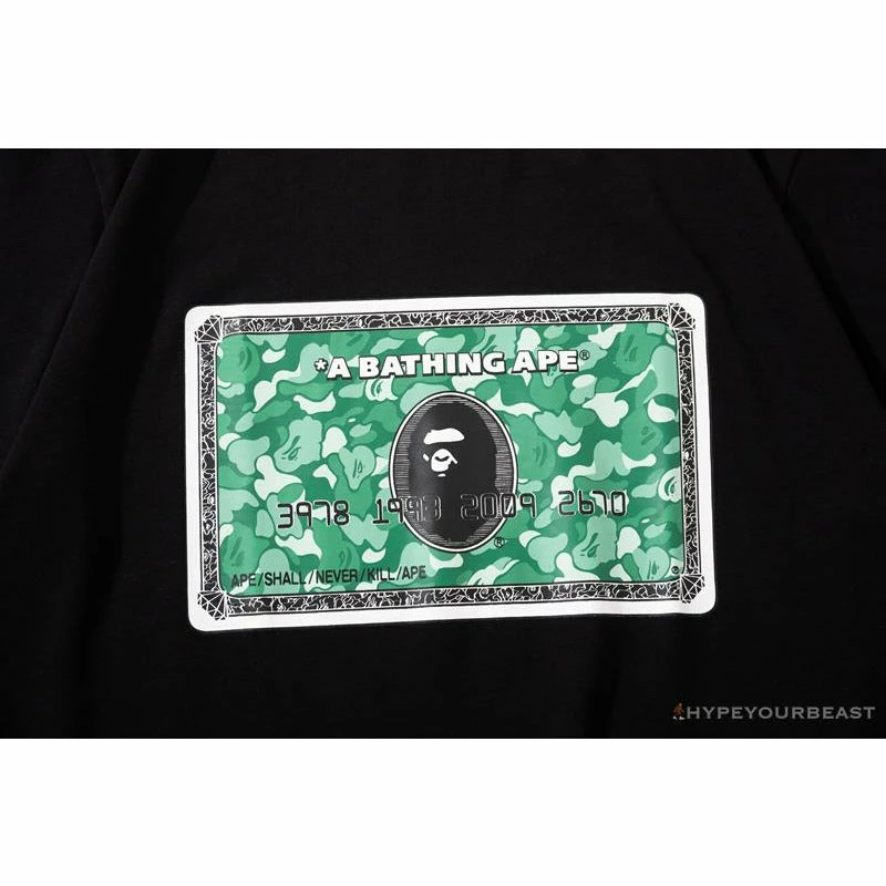 Clothes BAPE Spoof Dollar Bill Tee Shirt ‘BLACK’