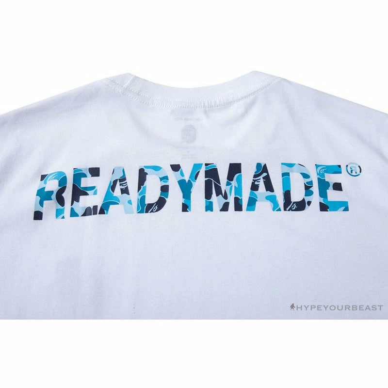 BAPE Readymade Small Bee Camouflage Letter Tee Shirt ‘BLUE’